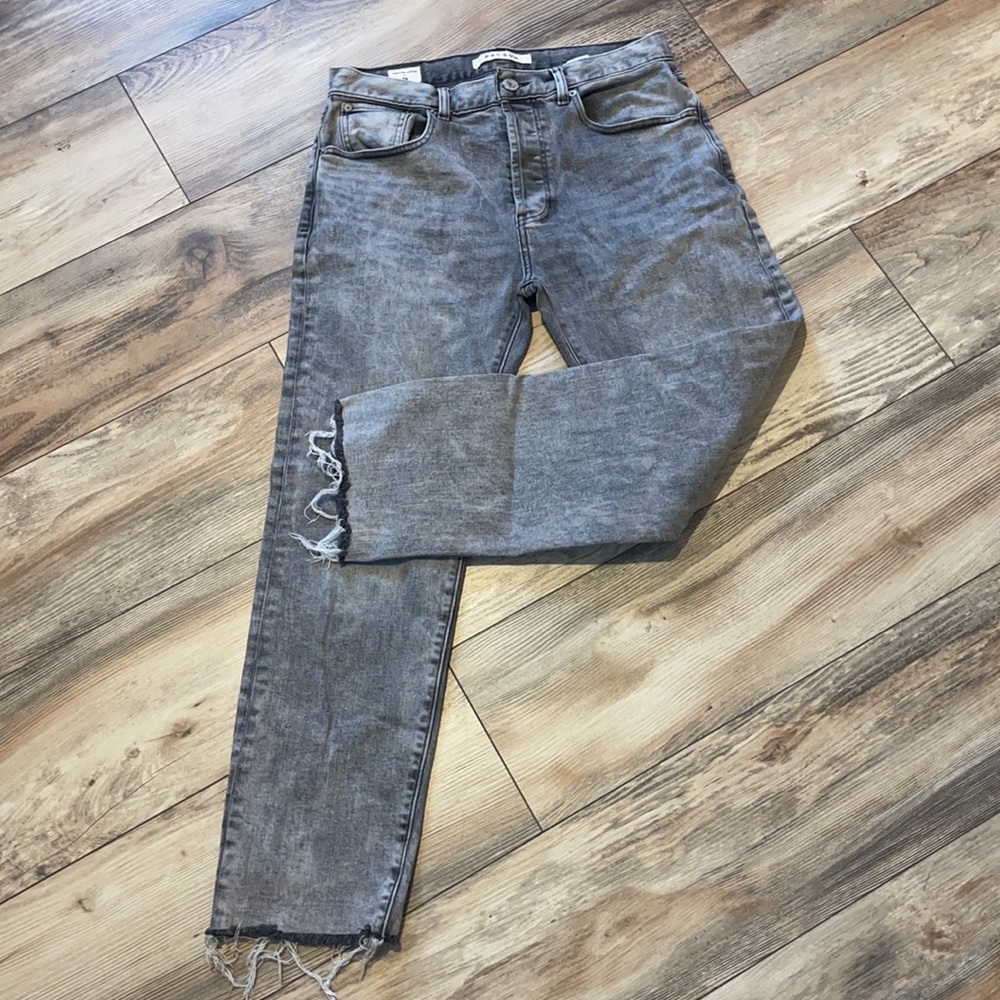 PacSun Men’s Vintage Loose Straight Leg Button Fly Grey Washed Denim Jeans Sz 29